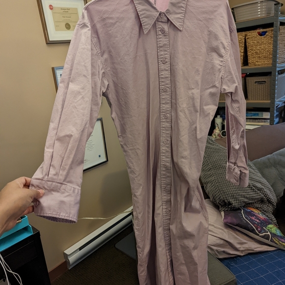 Collared shirt Dress (maxi) - Picture 2 of 3
